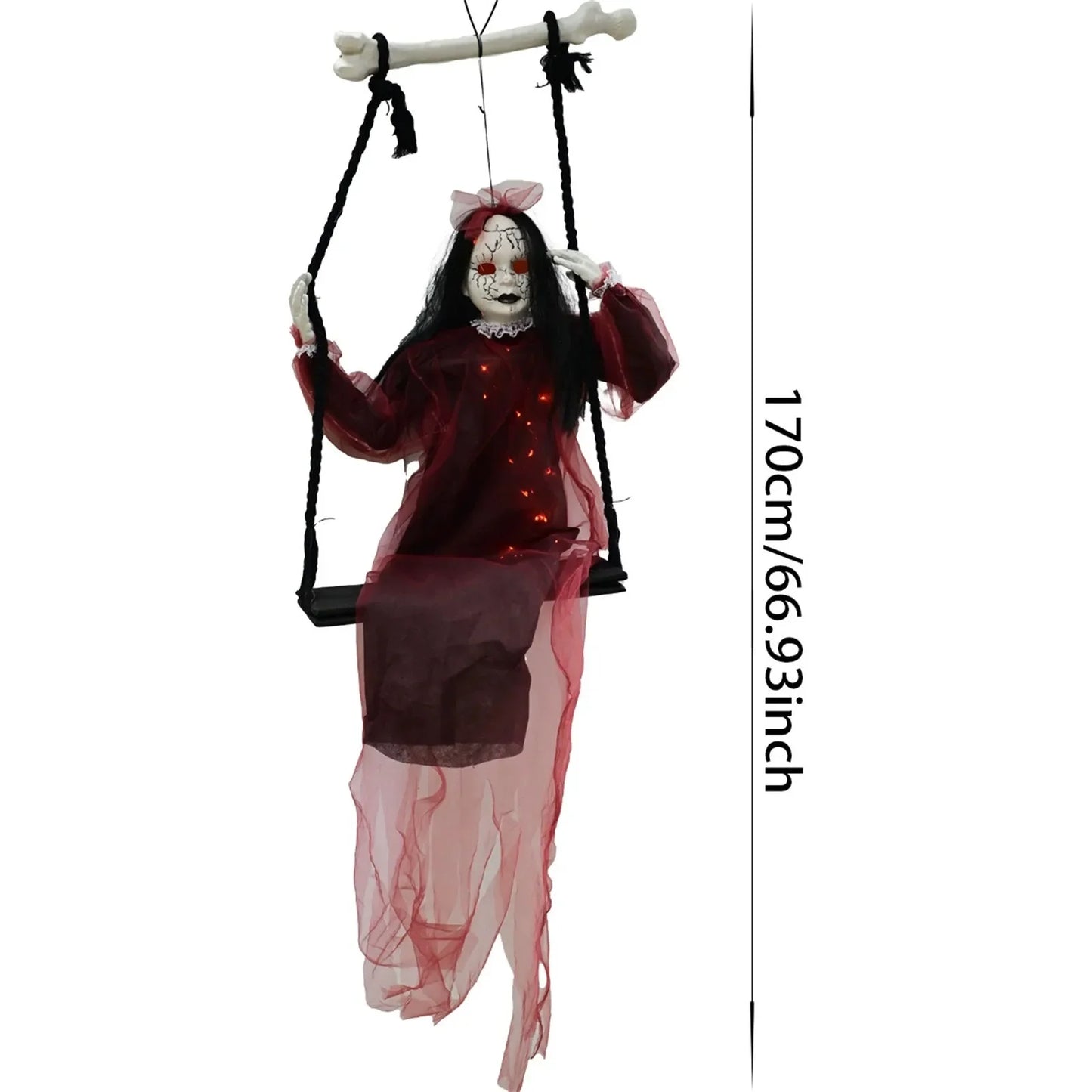 Halloween Hanging Ghosts Swing Girl