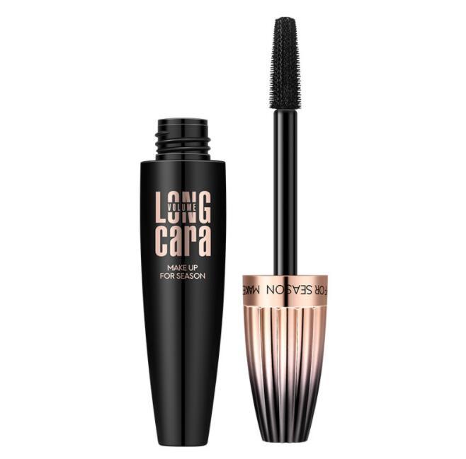 4D Silk Fiber Lash Mascara in black, showcasing the tube and brush for voluminous lashes.