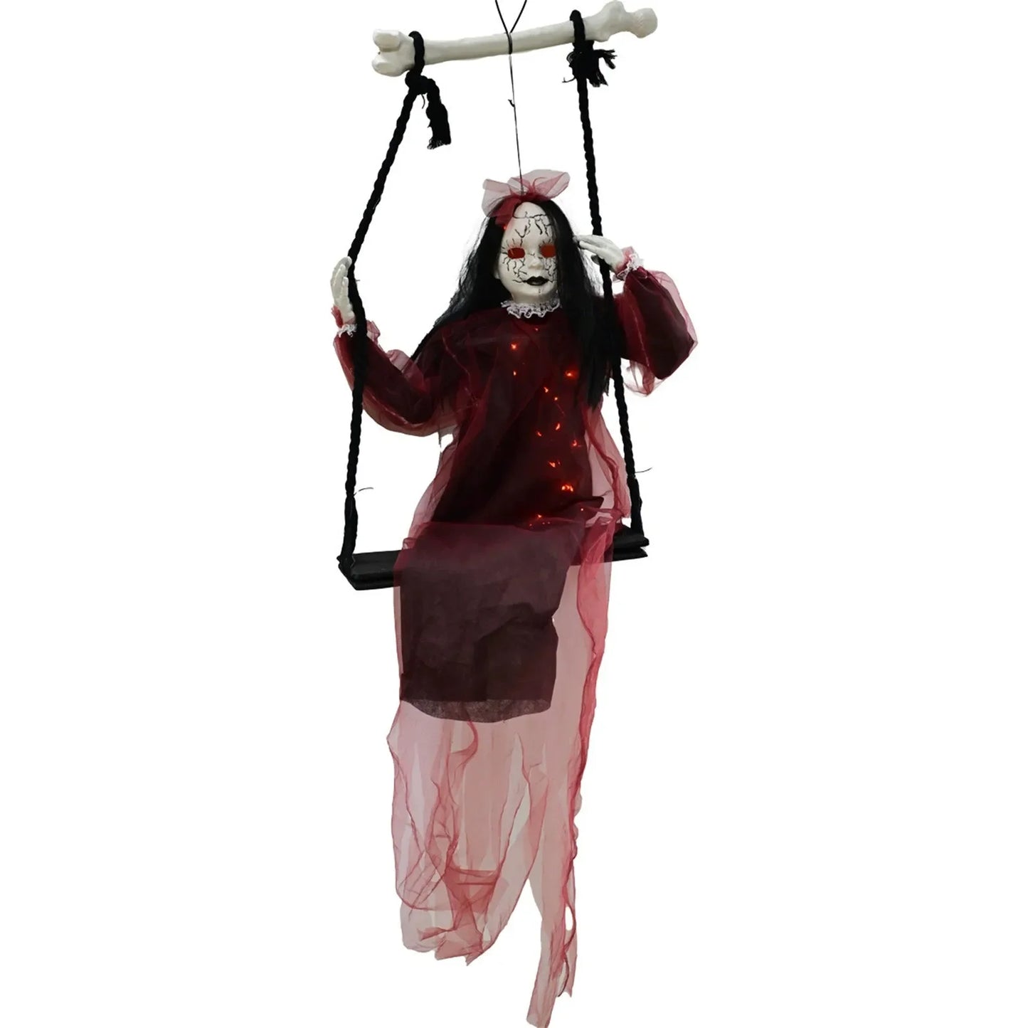 Halloween Hanging Ghosts Swing Girl