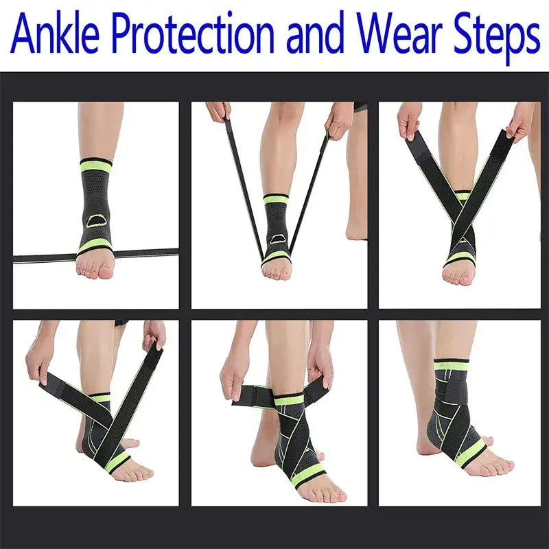 four steps of ankle sleeve