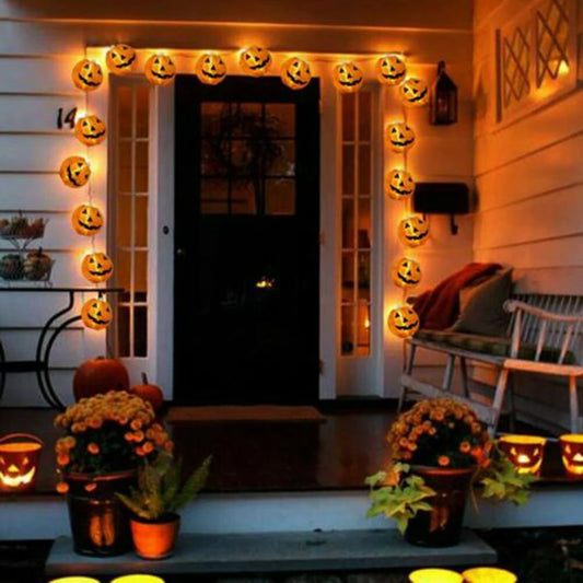 LED Pumpkins String Lights Battery Operated